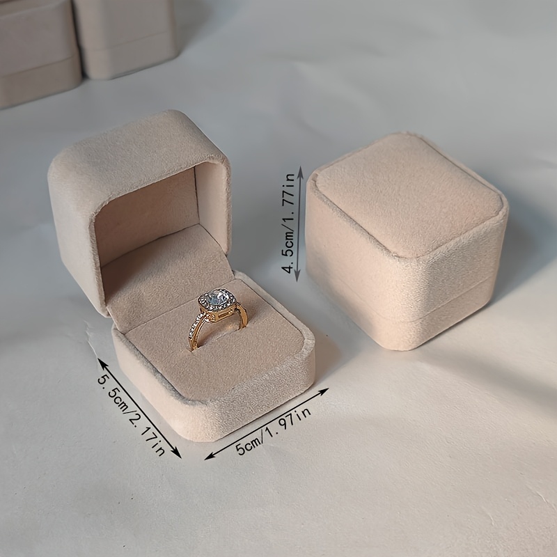Luxury Velvet Ring Box Set for Wedding & Christmas Gift